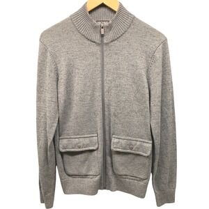 Michael Kors Men's S Full Zip Jacket Gray Wool Blend Casual Outerwear
